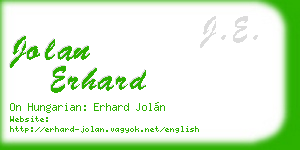 jolan erhard business card